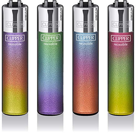 sunmondo Clipper® Feuerzeuge 4er Set: (Triple Gradient)