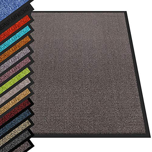 etm® Schmutzfangmatte - Note 1,6: Sieger Preis-Leistung - Fußmatte in vielen Größen - Türmatte Fußabstreifer für Haustür innen und außen (Braun-Schwarz, 120x300 cm)