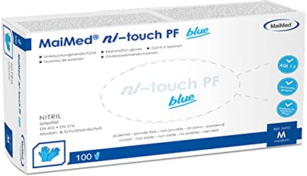 MyClean® –touch PF Blue Nitrilhandschuhe Gr. M Untersuchungs- und Schutzhandschuh
