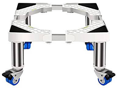 Multifunktionale Möbel Roller Base beweglicher Verstellbarer Kühlschrankständer Basis Länge/Breite 41-65cm Geschirrspüler Trolley für Waschmaschine, Kühlschrank (4Wheels,35cm)