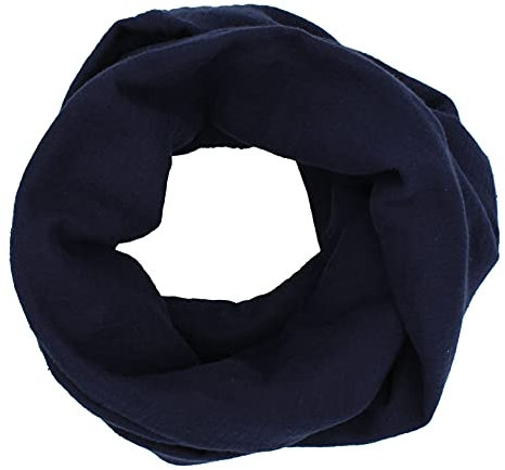 Turnanzug-GymStern Musselin Loop Schal Schlauchschal 100% feine Baumwolle 30x65 cm Damenhalstuch Halstuch Damen Frauen (Dunkelblau)