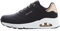 Skechers Uno - Shimmer Away, Zapatillas de Deporte Mujer, Black Durabuck Rose Gold Duraleather Trim, 37.5 EU