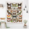 LB Schmetterling-Wandteppich, Motten-Wandbehang, bunt, verschiedene Schmetterlinge, Wandteppich für Schlafzimmer, ästhetisch, Vintage, Beige, Dekoration, 101x152 cm