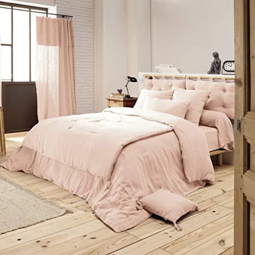 Housse de Couette Double Gaze de Coton Rose 240x220 cm