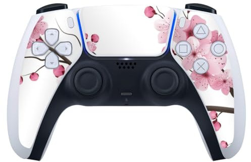 DeinDesign Skin kompatibel mit Sony Playstation 5 Controller PS5 Folie Sticker Kirschblüten Japan Asien