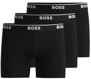 BOSS Herren Briefs 3p Co/EL Boxershorts, New - Black001, M EU