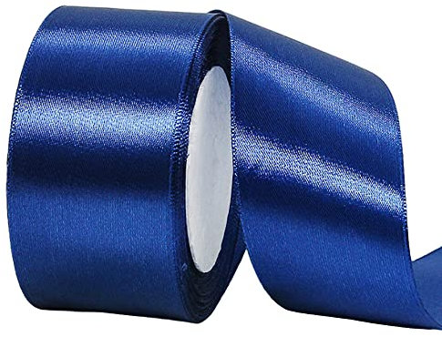 22m Nastro Blu Scuro 50mm,Nastro Raso Nastrino Bordeaux Nastri Regalo Nastro Satin,Fiocco Nastro per Pacchi Regalo,Artigianato,Bomboniere,Bouquet,Natale,Feste di Compleanno Matrimoni Decorazioni