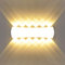 KAWELL 12W Modern Wandlampe LED Wandleuchte Up Down Aluminium Wandbeleuchtung Innen Außen Wasserdicht IP65 für Schlafzimmer Badezimmer Treppen Veranda Flur Korridor Wohnzimmer, Weiß 3000K