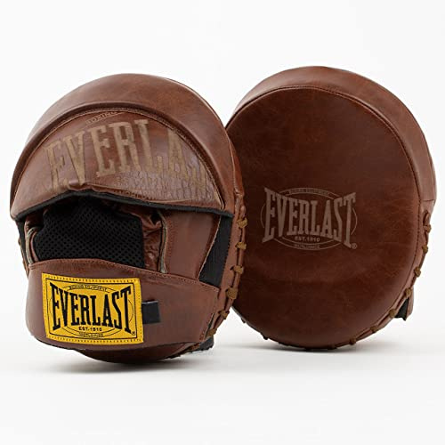 Everlast Unsiex Adult Boxing Pads 1910 Mini Flap D'Ours Protective Gear Mitts, Brown, One Size