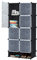 Froadp Armoire penderie en Plastique Système d'étagère Portable avec 8 Compartiments Étagère à Chaussures avec Portes Armoire à Chambre à Coucher pour vêtements Livres Jouets (70 x 35 x 157 cm)