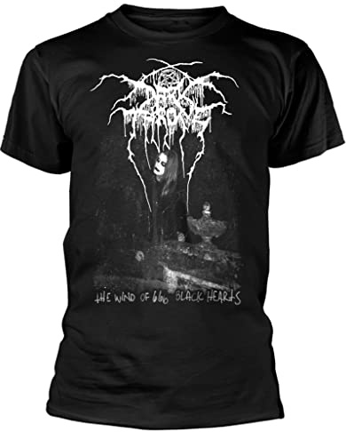 Razamataz Darkthrone 'The Winds of 666 Black Hearts' (Black) T-Shirt (as8, Alpha, m, Regular, Regular)
