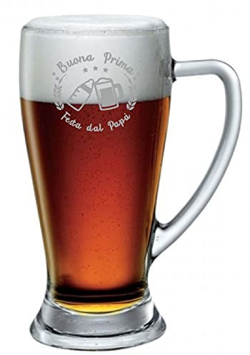 Boccale Birra Papà 38 cl Buona prima festa del papà birra e biberon Idea regalo