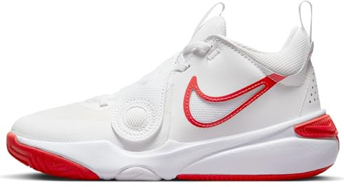 Nike Team Hustle D 11 (GS), Tres Cuartos de Alto, Summit White/Track Red-White, 38 EU