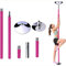 ZAKEKE Abnehmbare Silikon-Stripping-Stange, 360-Grad-Drehung Für Anfänger Und Statische Pole-Dance-Stange, Stripping-Stange Für Heim-Fitnessstudio/Training/Bar/Fitnessstudio/Party