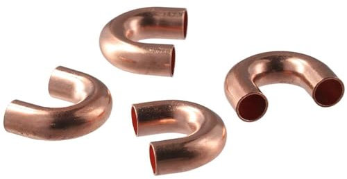 napkery Raccordo per tubi in rame, senza sbavature, curvatura a 180 gradi, in rame, 4 pezzi