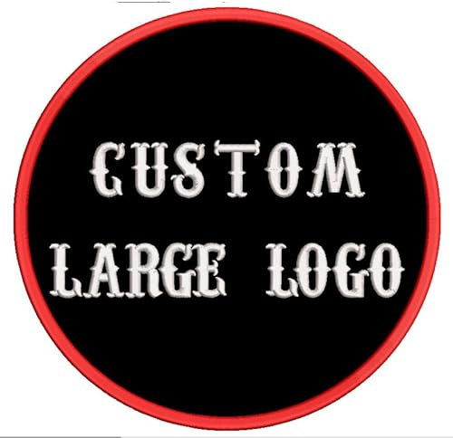 DIYEMB Benutzerdefinierte Motorrad Zurück Große Größe Gesticktes Logo. Motorrad Patches Mehrfarbig, Benutzerdefinierte Jacke Patches für Arbeitshemden und Kleidung (Custom Color)
