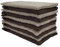 kidparadise Gants de Toilette Taille 14x22 cm 100% Coton - Lot de 10 Gants de Toilette Beige-Marron