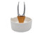 Regal Schiaccianoci in Acciaio con Contenitore in Porcellana Tondo Bianco 18 cm