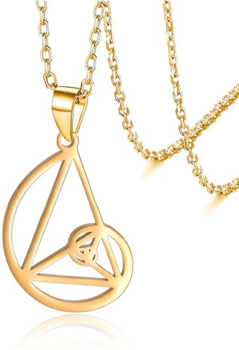 VASSAGO Fibonacci Sequenz Halskette Golden Ratio Halskette Geometrische Spirale Halskette für Männer Frauen Mathematik Abschluss Mathematik Lehrer Geschenk (Gold-Halskette)