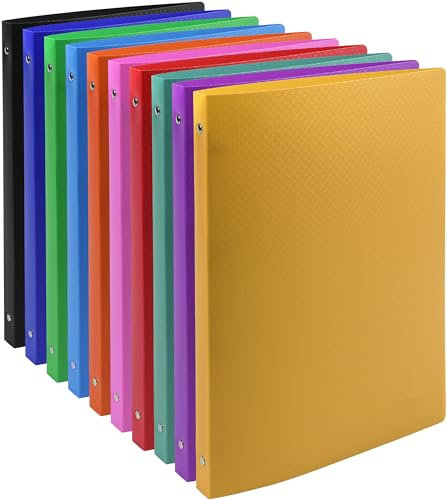 Conipa Premium Ringbücher für DIN A4 (4 Ringe, 10 Farben, 1 Packung)