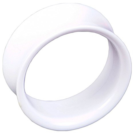 viva-adorno 1 Stück Double Flared Flesh Tunnel Plug Tube Tunnel ohne Gewinde Kunststoff Acryl Größe 3-22mm UFT
