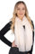 Lolus Eleganter dünner, leichter und weicher Uni Damen Schal mit kurzen Fransen - Alessandra (Creme)