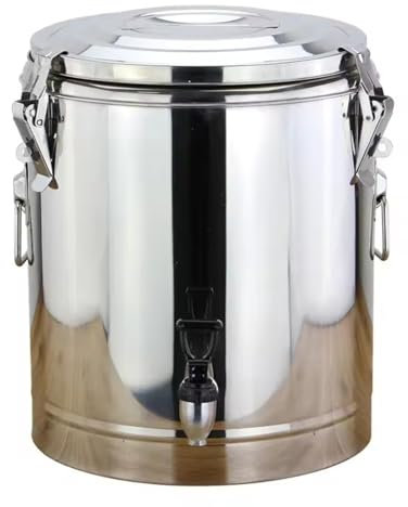 EMYJAY Contenedor Isotérmico Acero Inoxidable, Contenedor Termo Dispensador De Té con Barril Aislante De Acero Inoxidable LYWY (Color : Silver, Size : 40L)