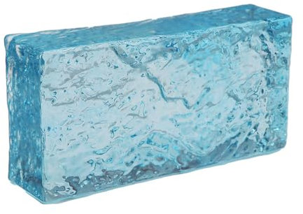 Fuchs Design Mattoni di vetro Crystal Collection Rock Azur, ca. 20 x 10 x 5 cm (blu)