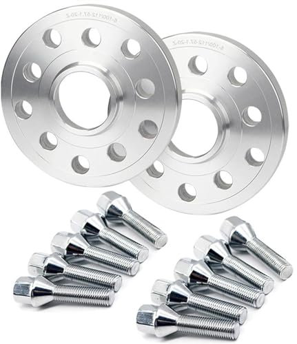 Kompatibel Mit VW Für Tiguan 09 -15, 2 Stück Spurverbreiterungen 5x100 5x112 57,1 Mm, Zentrische Radnaben-Distanzscheiben, Platten-Unterlegscheibenschrauben 14 X 1,5, 15 Mm/20 Mm Spurplatten(15mm spac