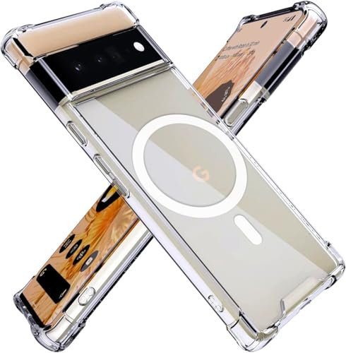 KIOMY Case for Google Pixel 6 pro,Shockproof Bumper Protective Cover Hybrid Design Hard PC Back + Flexible TPU Raised Bezel Slim with Airbag Corners Magnetic Compatible with Magsafe Wireless Charging