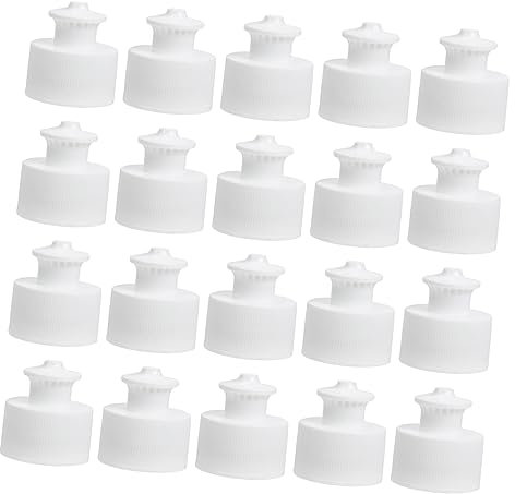 TOGEVAL 40pcs Portable Bottle Caps Push Pull Lids for Household Water Bottles Leak Replacement Tops Design for Sports and Outdoor Use