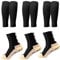 3 Pairs Football Sock Sleeves Set, Black Durable Football Sleeve Socks, Shin Pad Sleeves Socks for Training Running