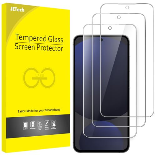 JETech Pellicola Protettiva per Samsung Galaxy S24 FE, Vetro Temperato Film, Compatibile ID Impronte Digitali, HD Chiaro, Pacco da 3
