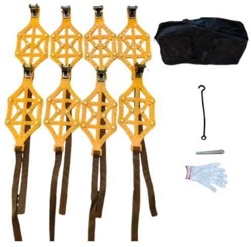 Yianyal Catene per Auto, Catene da Neve e da Ghiaccio | Fascetta per Cavi a Catena - Catene Portatili con Design a Ingranaggi in lamiera d'Acciaio Ispessimento Antiscivolo per Pneumatici per