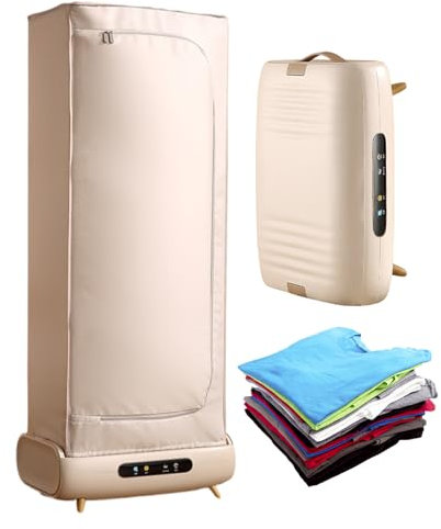 pealiritansemen Sèche-Linge Portable, Machine À Repasser À Vapeur, Circulation d'air Chaud À 360°, Minuterie De Séchage De 4 Heures, Séchage Et Défroissage des Vêtements, pour Appartements, Dortoirs