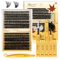QUEWEL Kit-Extension-Cils, 280PCS 3D 80+100 Faux-Cils fluffy Mixte 12-18mm Extension Cils Souples avec Colle Faux Cils and Seal, et Pince Extension De Cils Facile DIY à la Maison(Kit Fluffy-80+100D)