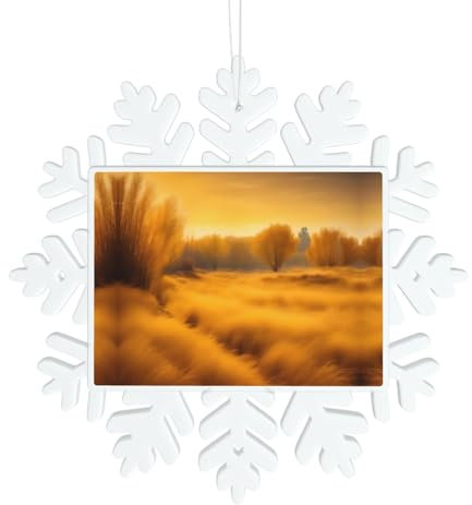 Herbst Golden Gras Landschaften Schneeflocke Weihnachten Ornament (Horizontal) Weihnachtsbaum Dekoration Neujahr Urlaub Dekoration