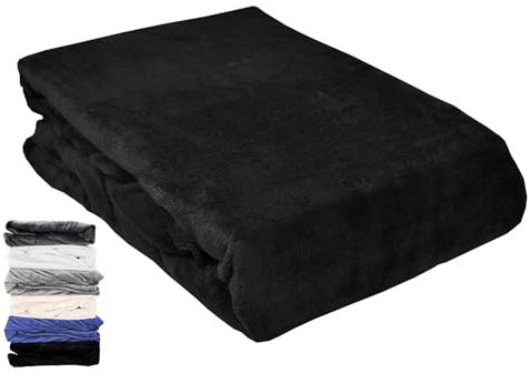 JACK Teddy Flausch Plüsch Spannbettlaken Cashmere Touch Weiß Grau Anthrazit Creme 90x190-100x200 / 140x200 / 180x200 cm, Farbe:Schwarz, Größe:180x200cm Spannbettlaken