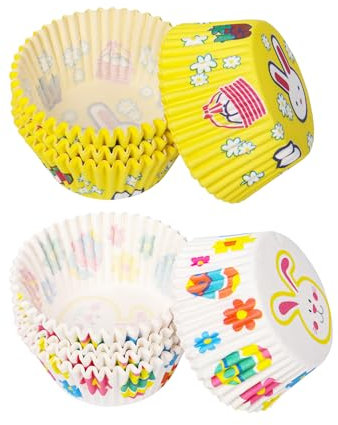 200 Stück Muffinförmchen Papier Ostern, Oster Hase Cupcake Förmchen Folienbeschichtet Cupcake Förmchen Ostern