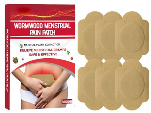 Almohadilla térmica menstrual – Parche térmico para crampes, inmediato | Parche para ciclo menstrual de larga duración, comodidad rápida para el dolor, 6 unidades, producto para el bienestar femenino