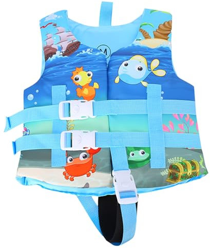Chaleco de Natación para Niños,Mejorar la Flotabilidad de Natación,Chaleco Flotador de Neopreno con Correa de Seguridad Ajustable
