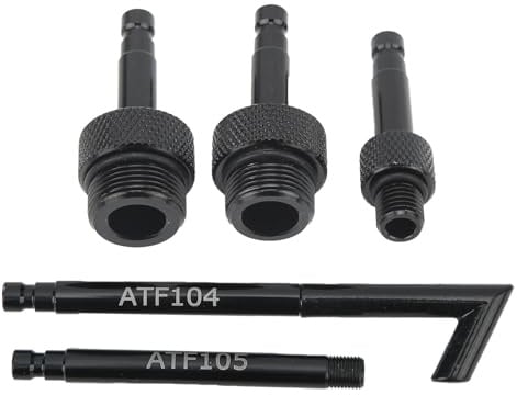 ATF -Füllstoff -Adapter Getriebeölfülleradapter Aluminiumlegierung Hochfester Verschleiß Resistant Rostfeste für 09g 01J CVT -Getriebe 5pcs Set Schwarz