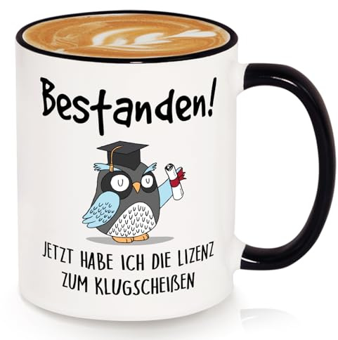 Craftique Bachelor Geschenk & Master Abschluss Geschenk – Lustige Tasse | bestandene Prüfung, Bachelor Abschluss Geschenke – Geschenke zum Doktortitel, Sponsion, Promotion