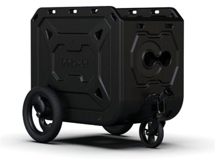 Tomvorks Faltbarer Fahrradanhänger für Haustiere, Aufbewahrungsbox aus HDPE, 128 L Fassungsvermögen, 25 Kg Traglast, Pannensichere PU-Reifen, in 6 Farben Erhältlich, (Nur Aufbewahrungsbox)