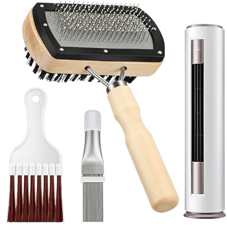 Air Conditioner Cleaner Kit - Non Slip Handle for Washer Tool | Aluminum Fin Comb with Adjustable Blade, Air Conditioner Fin Comb, AC Cleaning Set for Home Dorm Hotel Apartment Rental Kitchen Use