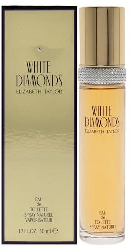 Elizabeth Taylor - White Diamonds Eau de Toilette, Profumo Classico per Donna, con Note Fresche e Vibranti come Neroli e Giglio delle Amazzoni, con Tocchi Caldi di Sandalo, per la Sera - 50 ml