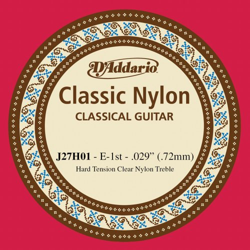 Corda Singola d'Addario J27H01 in Nylon per Chitarra Classica, Adatta per Studenti, Tensione Normale, Prima Corda
