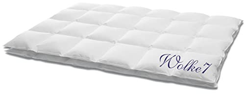 HANSKRUCHEN® Wolke 7 Bettdecke 135x220 cm - Leicht / Sommer - Made in Germany Kassettendecke aus 100% Baumwolle - Allergiker geeignet