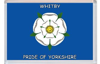 Whitby - Pride of Yorkshire County Flag - Jumbo Fridge Magnet