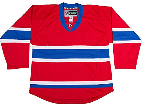TronX Spielbekleidung DJ300 Eishockey Trikot, Senior (DE/NL/SE/PL, Alphanumerisch, XL, Regular, Regular, Montreal Canadiens - Red)